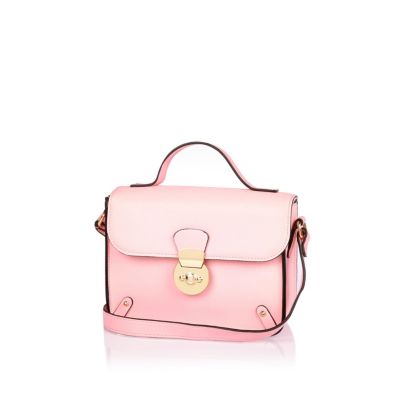 Girls pink cross body handbag